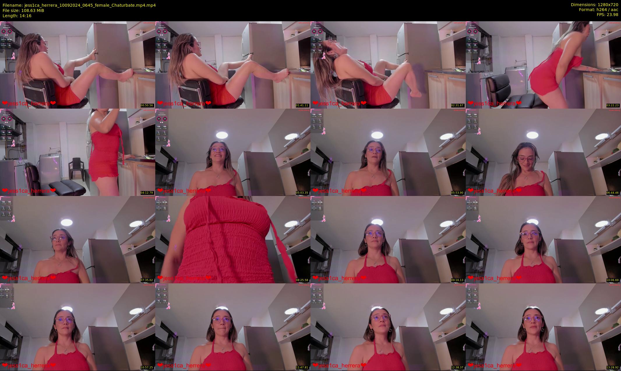 jess1ca_herrera — 15 minute Chaturbate female cam show recording, 720p, Sep 10, 2024