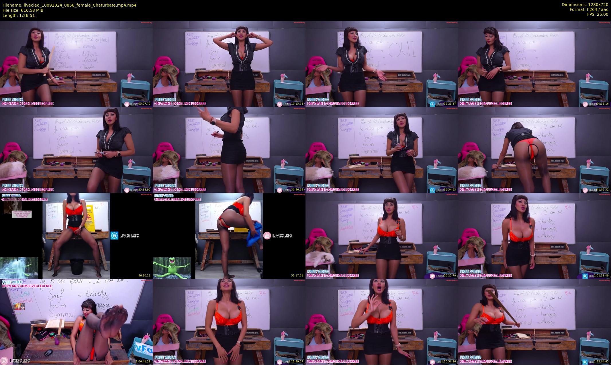 livecleo — 87 minute Chaturbate female cam show recording, 720p, Sep 10, 2024