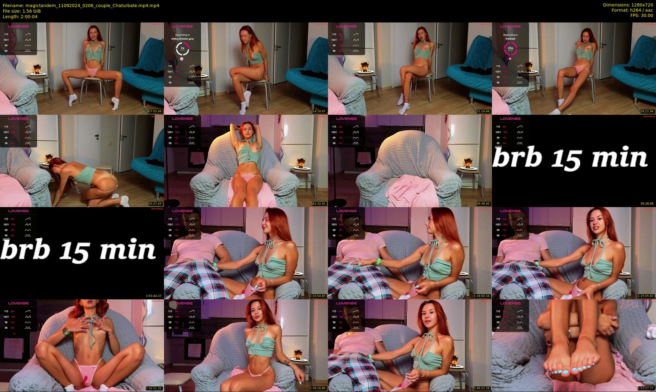 magictandem — 121 minute Chaturbate couple cam show recording, 720p, Sep 11, 2024
