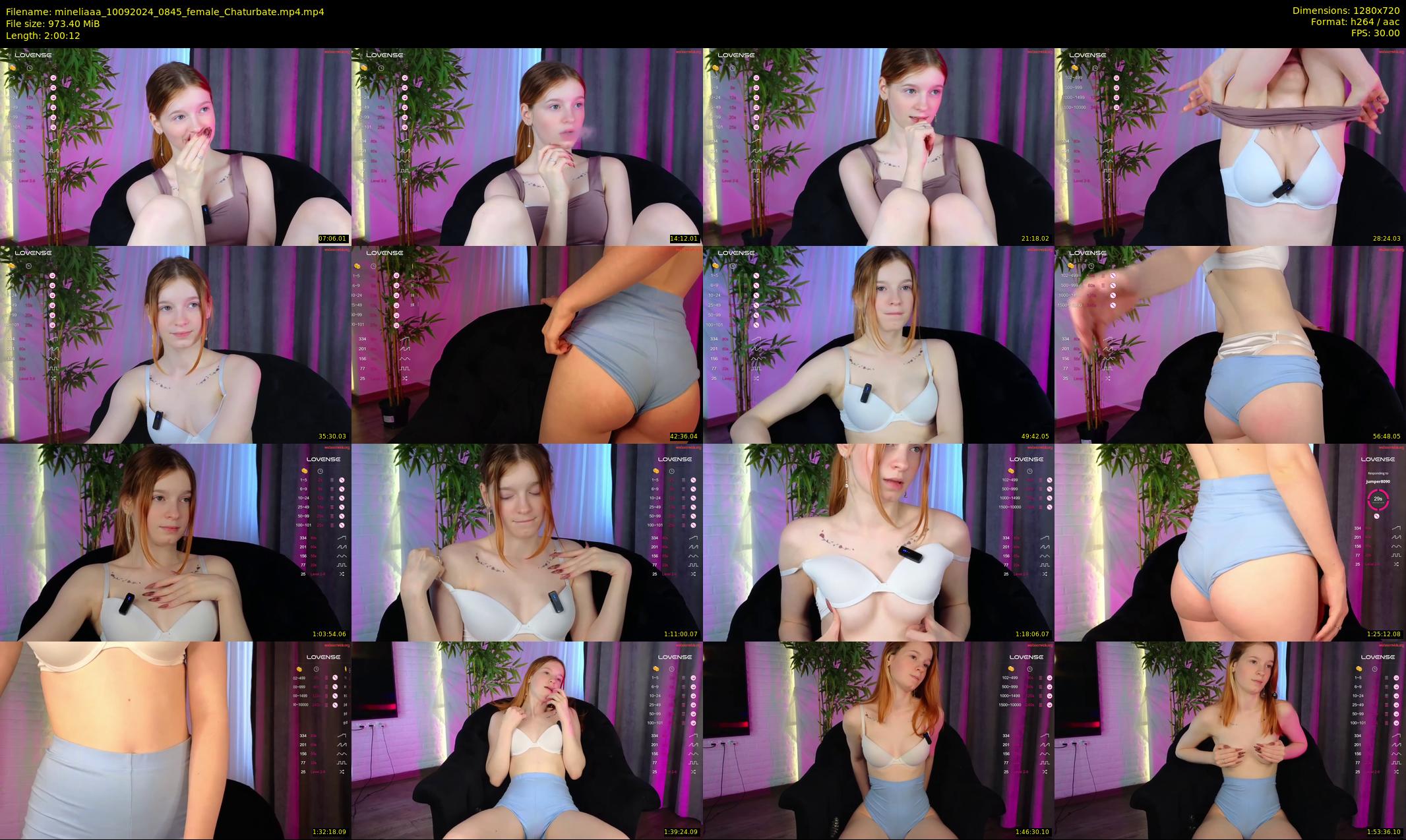 mineliaaa — 121 minute Chaturbate female cam show recording, 720p, Sep 10, 2024