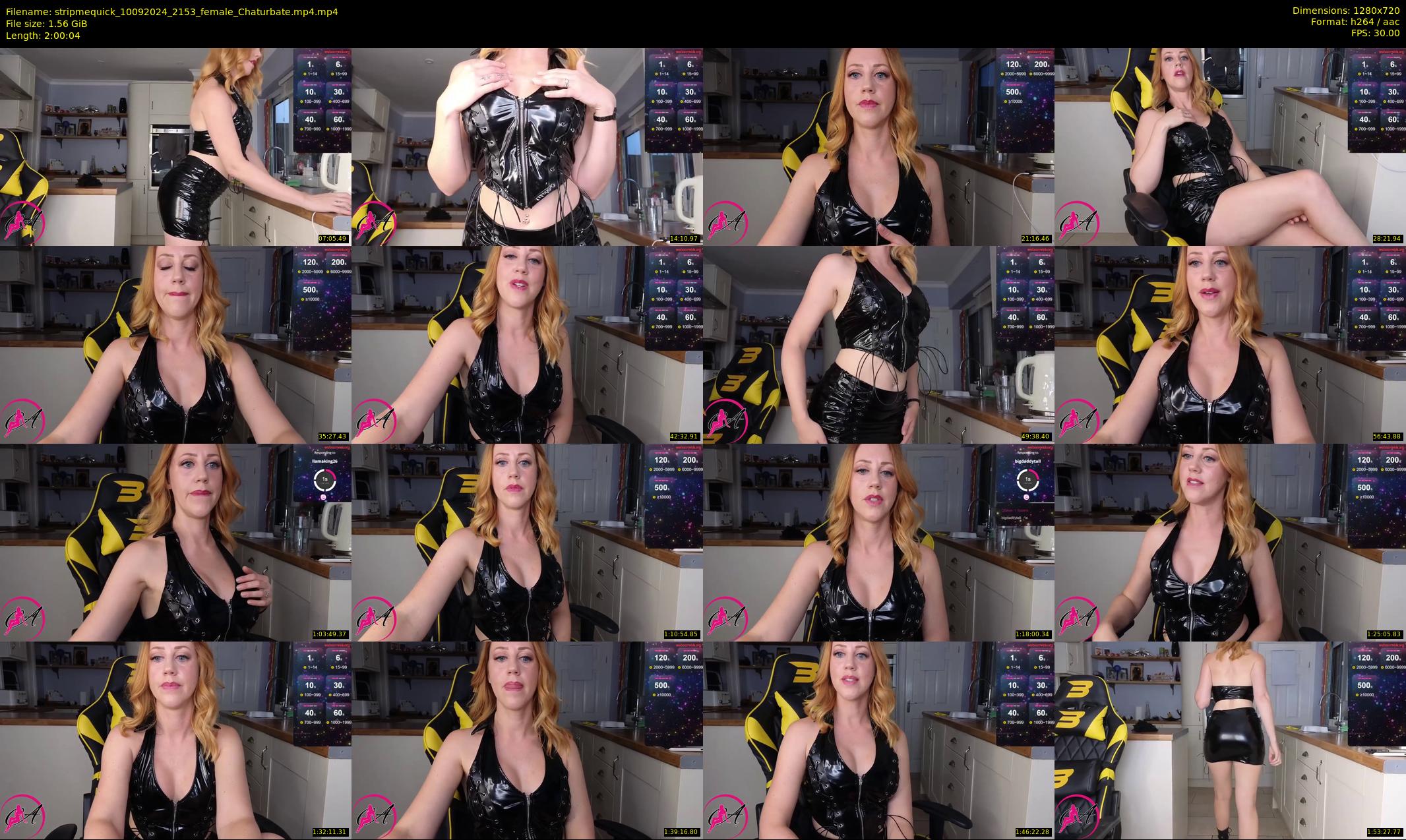 stripmequick — 121 minute Chaturbate female cam show recording, 720p, Sep 10, 2024