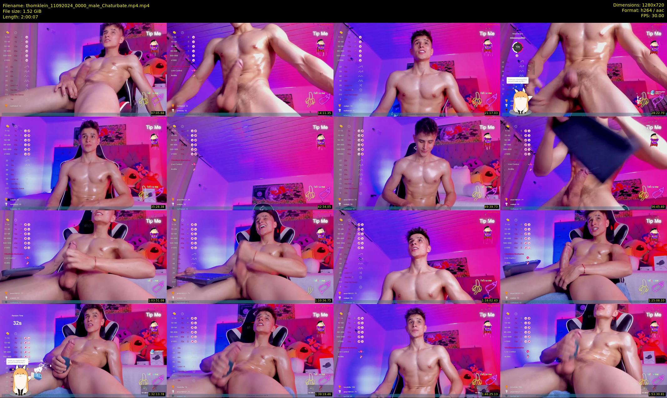 thomklein — 121 minute Chaturbate male cam show recording, 720p, Sep 11, 2024
