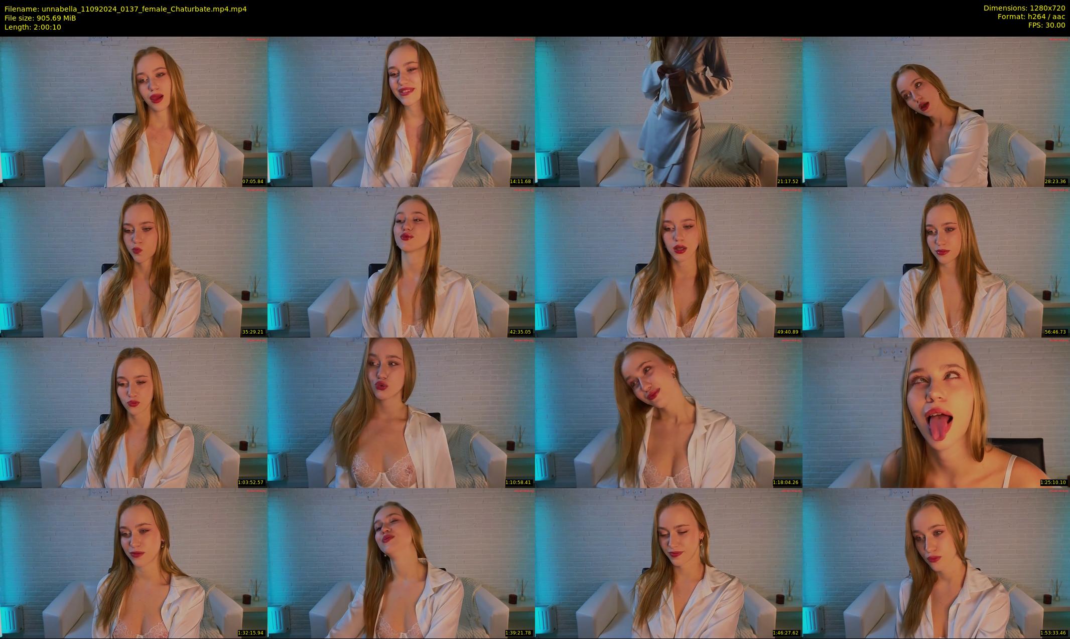 unnabella — 121 minute Chaturbate female cam show recording, 720p, Sep 11, 2024