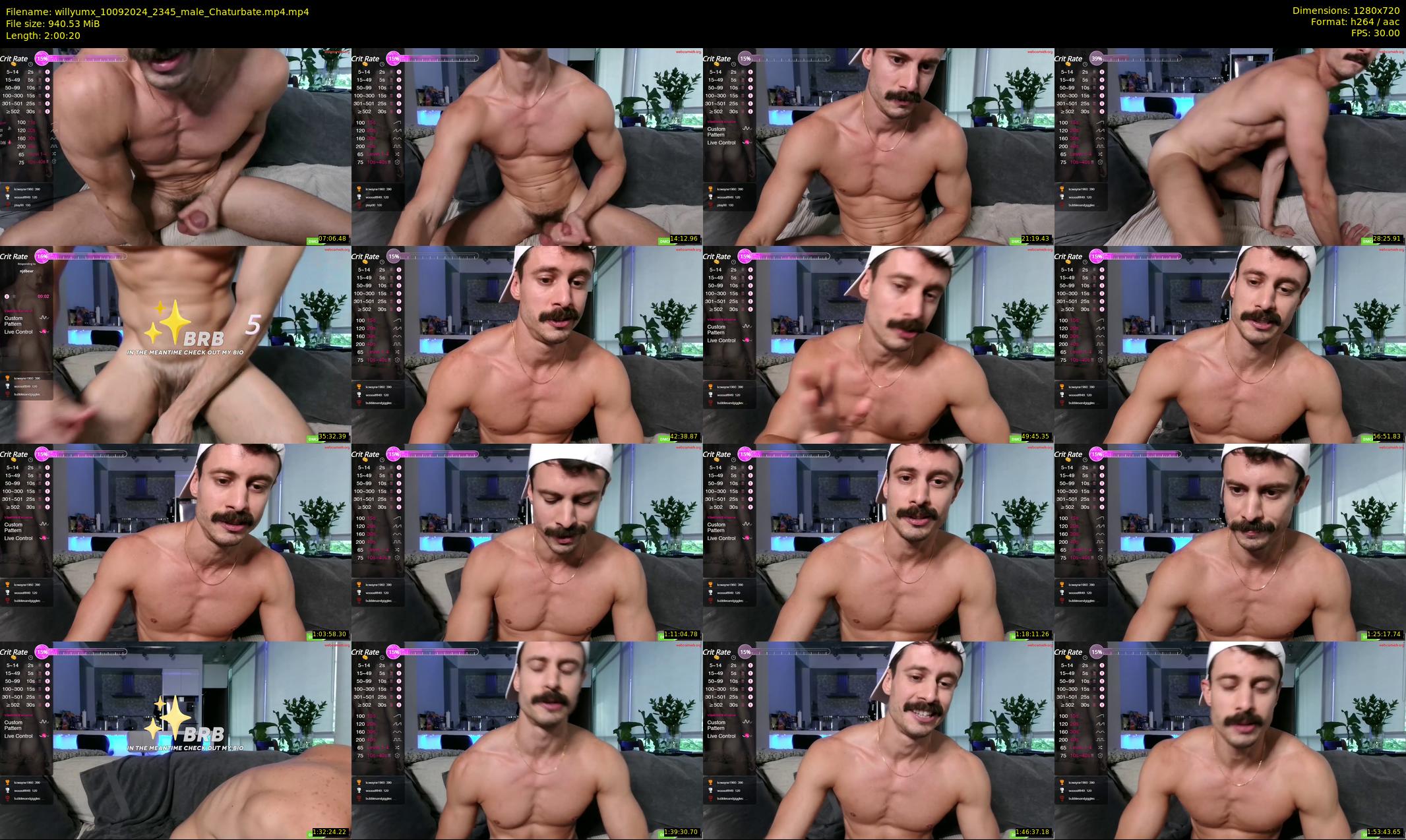 willyumx — 121 minute Chaturbate male cam show recording, 720p, Sep 10, 2024