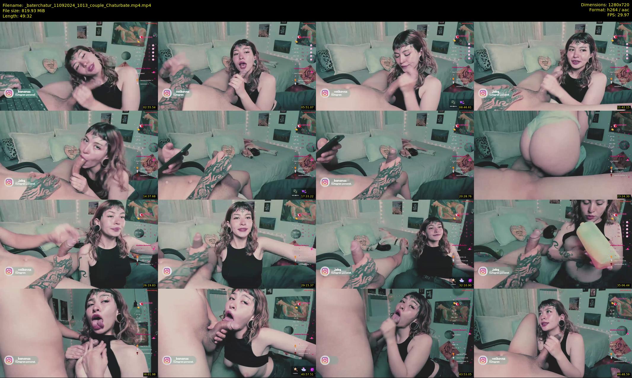 _baterchatur — 50 minute Chaturbate couple cam show recording, 720p, Sep 11, 2024