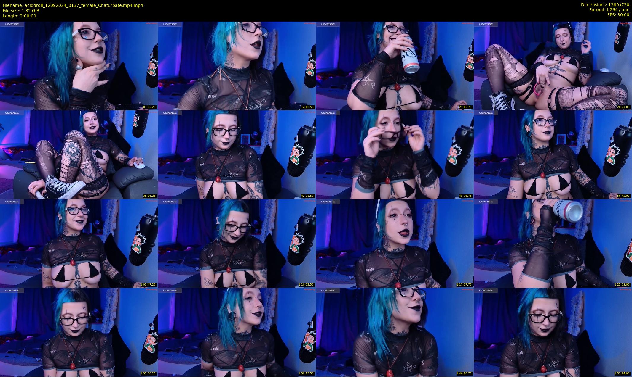 aciddroll — 120 minute Chaturbate female cam show recording, 720p, Sep 12, 2024