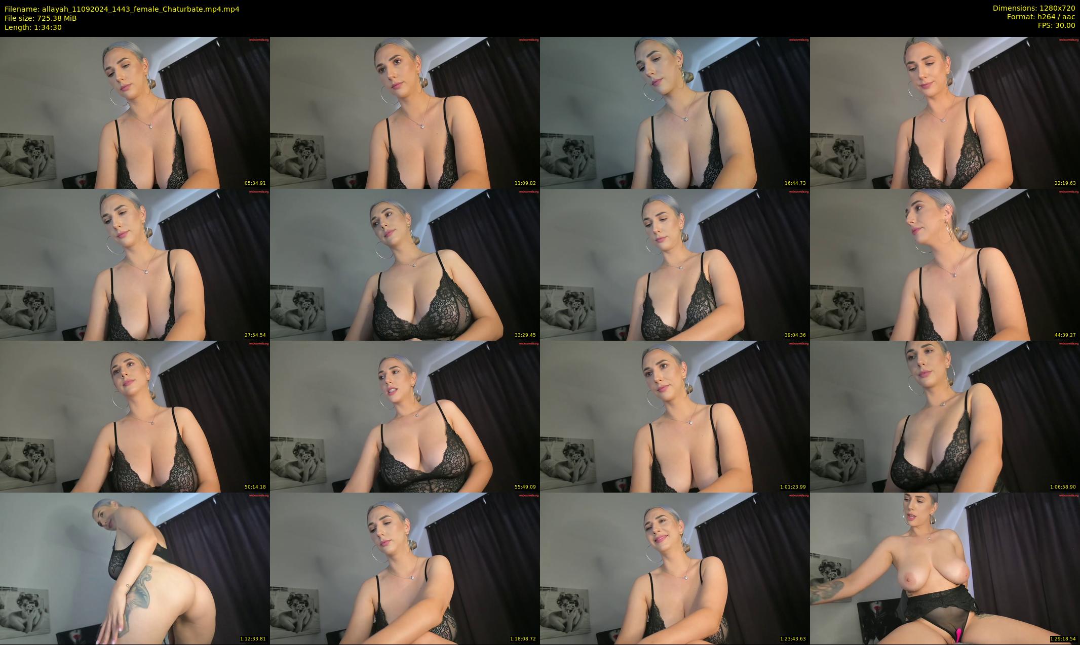 allayah — 95 minute Chaturbate female cam show recording, 720p, Sep 11, 2024