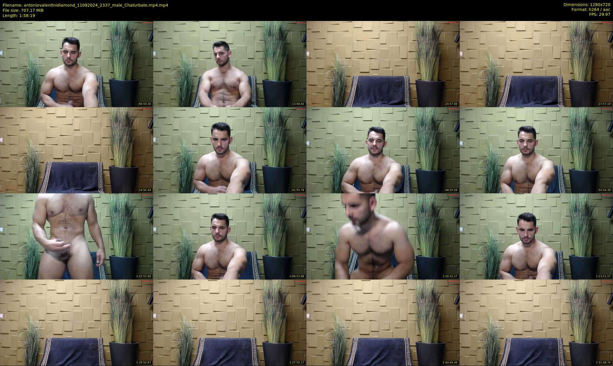 antoniovalentinidiamond — 119 minute Chaturbate male cam show recording, 720p, Sep 11, 2024