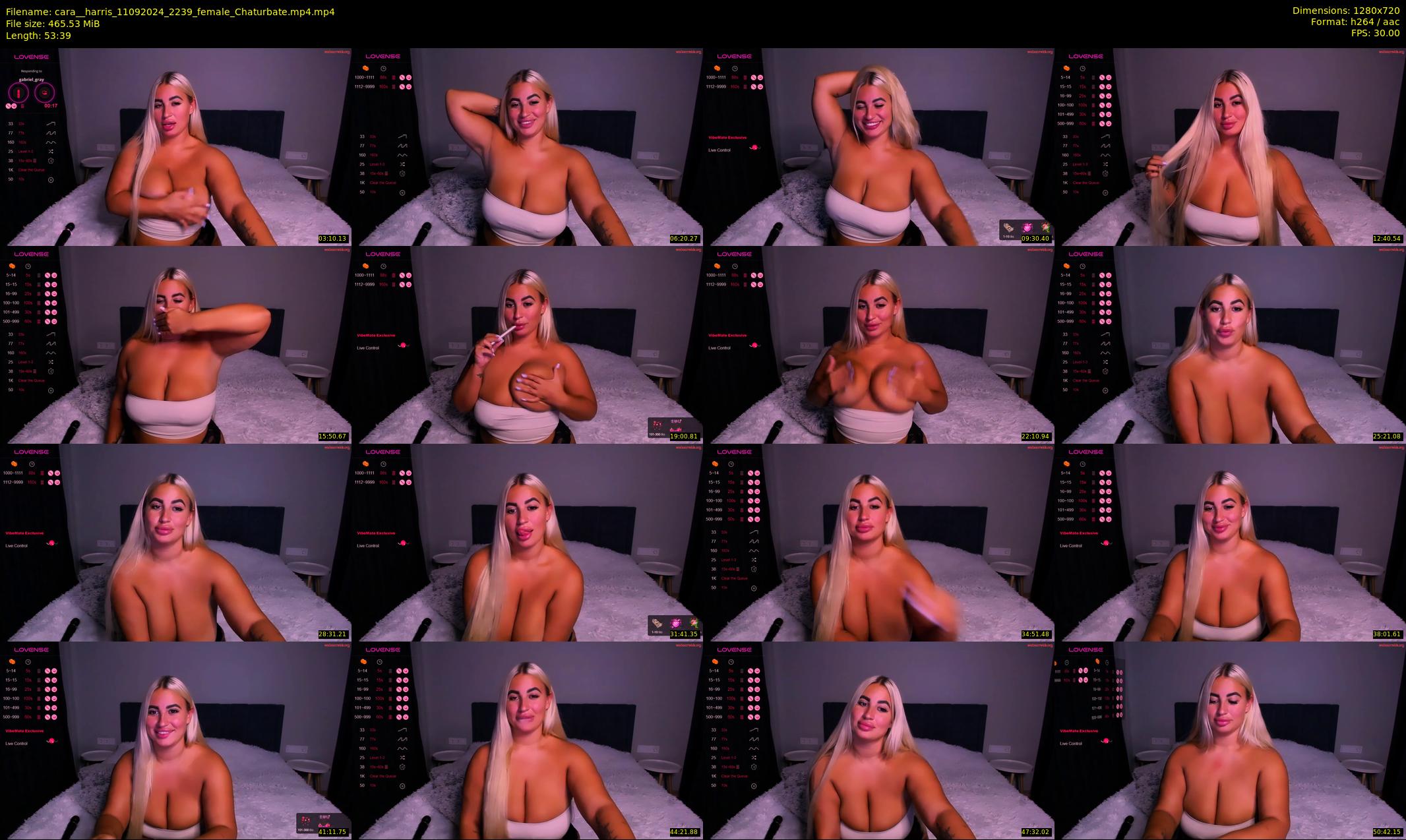 cara__harris — 54 minute Chaturbate female cam show recording, 720p, Sep 11, 2024
