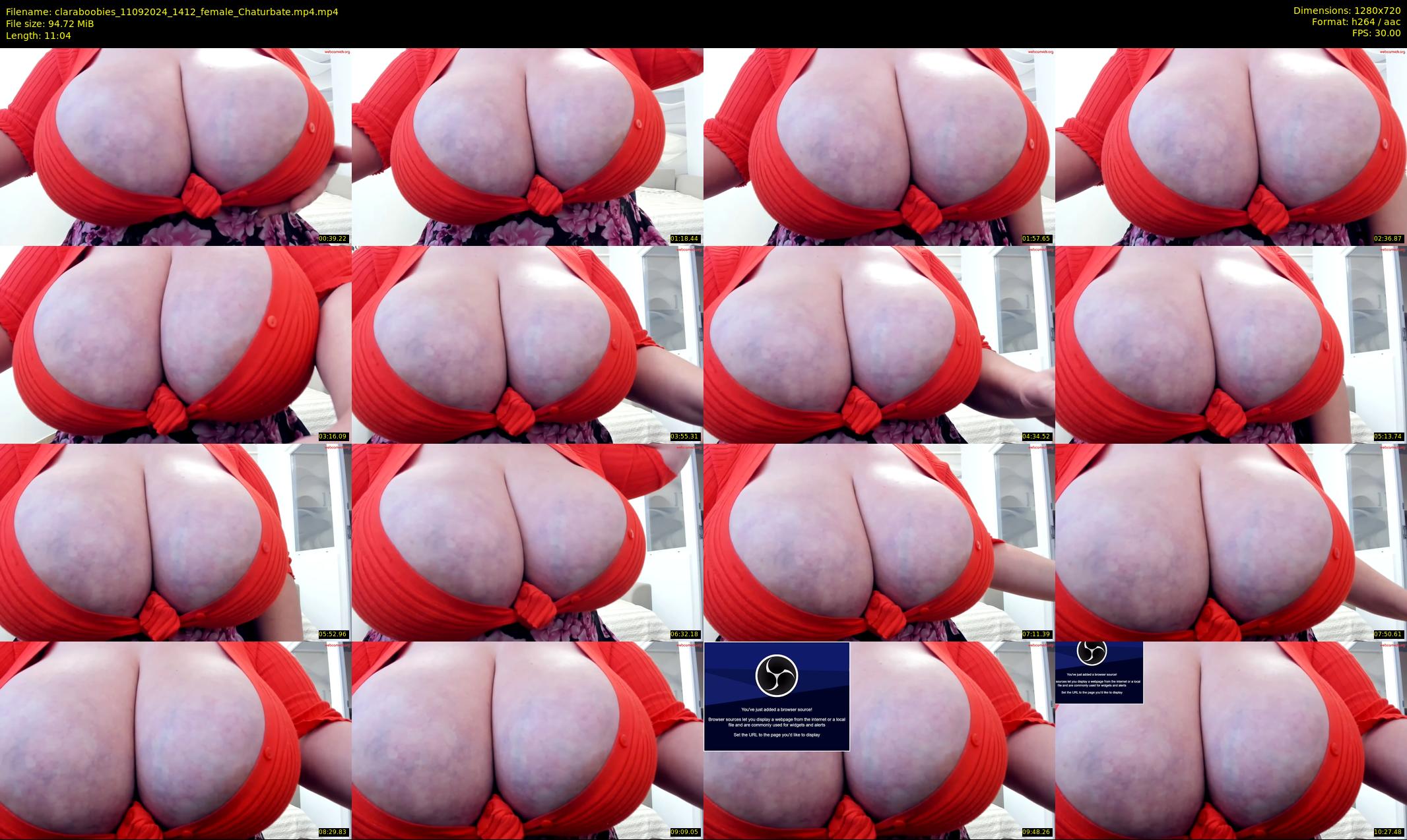 claraboobies — 12 minute Chaturbate female cam show recording, 720p, Sep 11, 2024