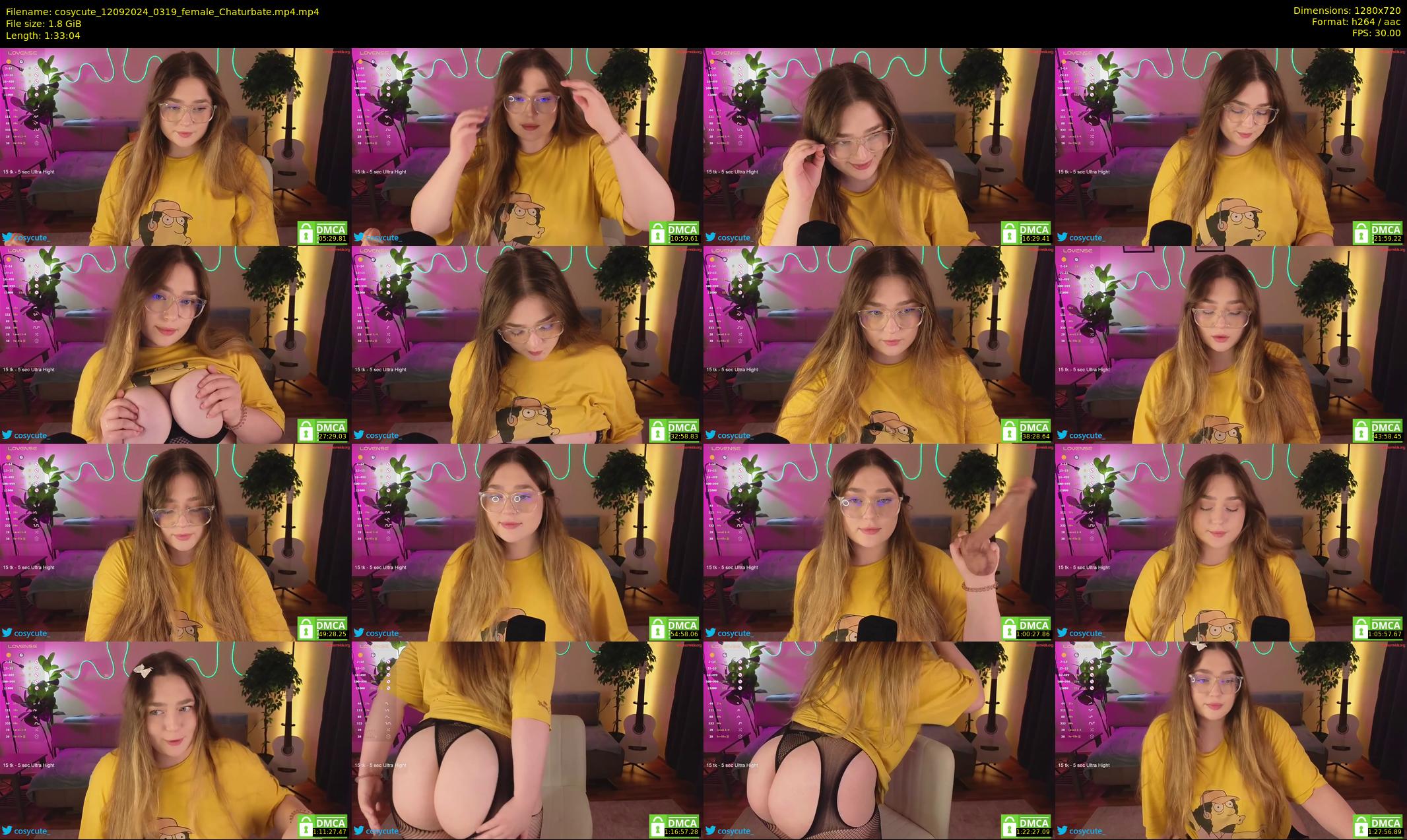 cosycute — 94 minute Chaturbate female cam show recording, 720p, Sep 12, 2024