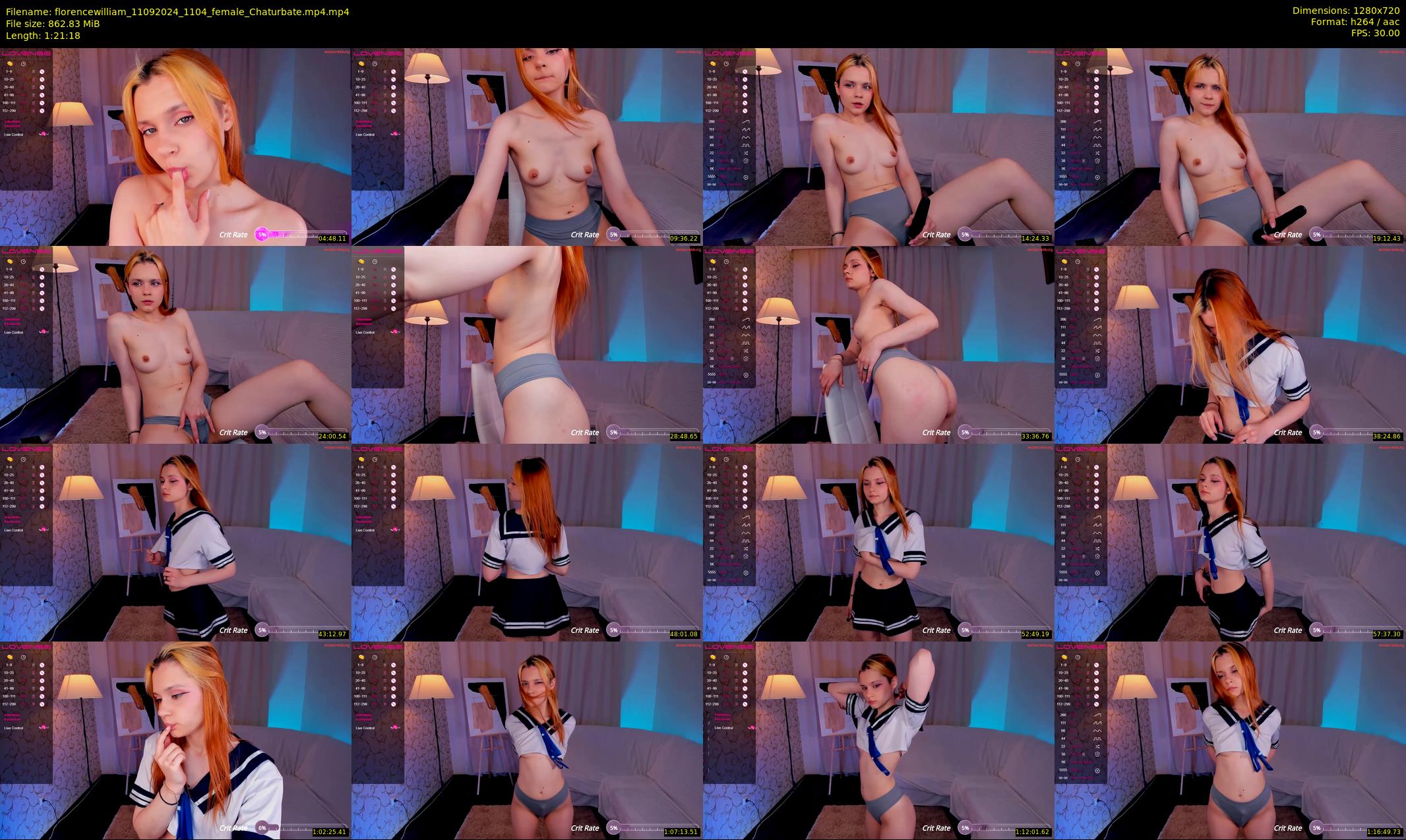 florencewilliam — 82 minute Chaturbate female cam show recording, 720p, Sep 11, 2024