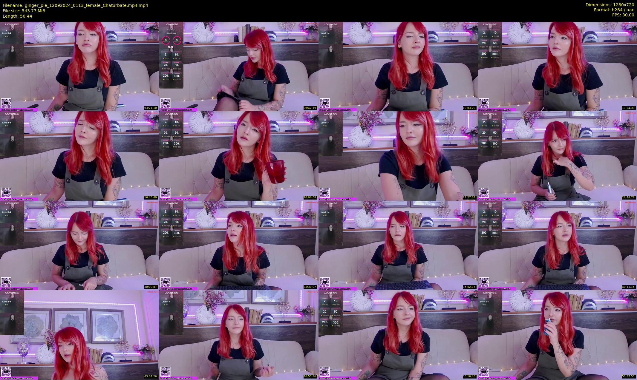 ginger_pie — 57 minute Chaturbate female cam show recording, 720p, Sep 12, 2024