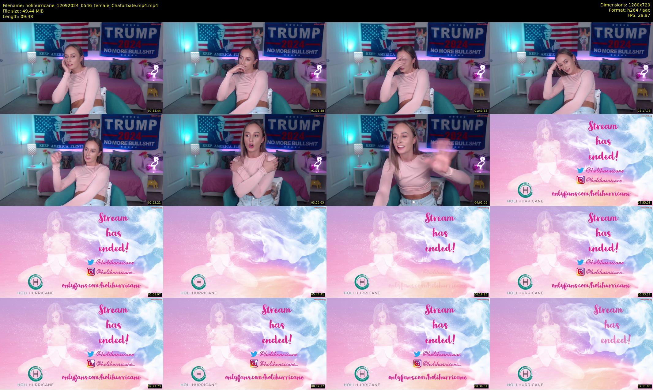 holihurricane — 10 minute Chaturbate female cam show recording, 720p, Sep 12, 2024