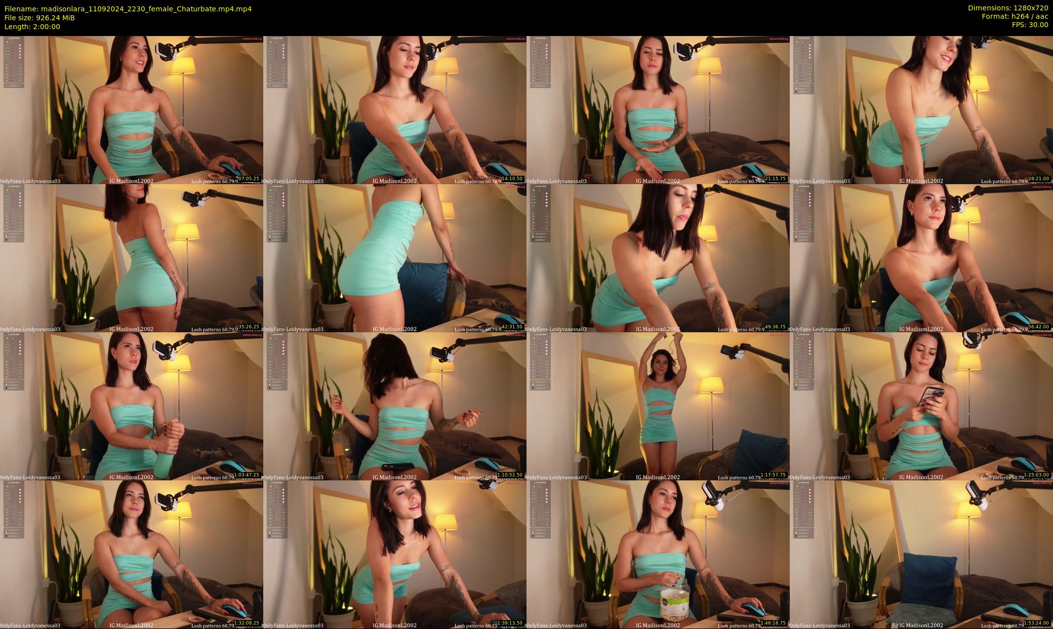 madisonlara — 120 minute Chaturbate female cam show recording, 720p, Sep 11, 2024