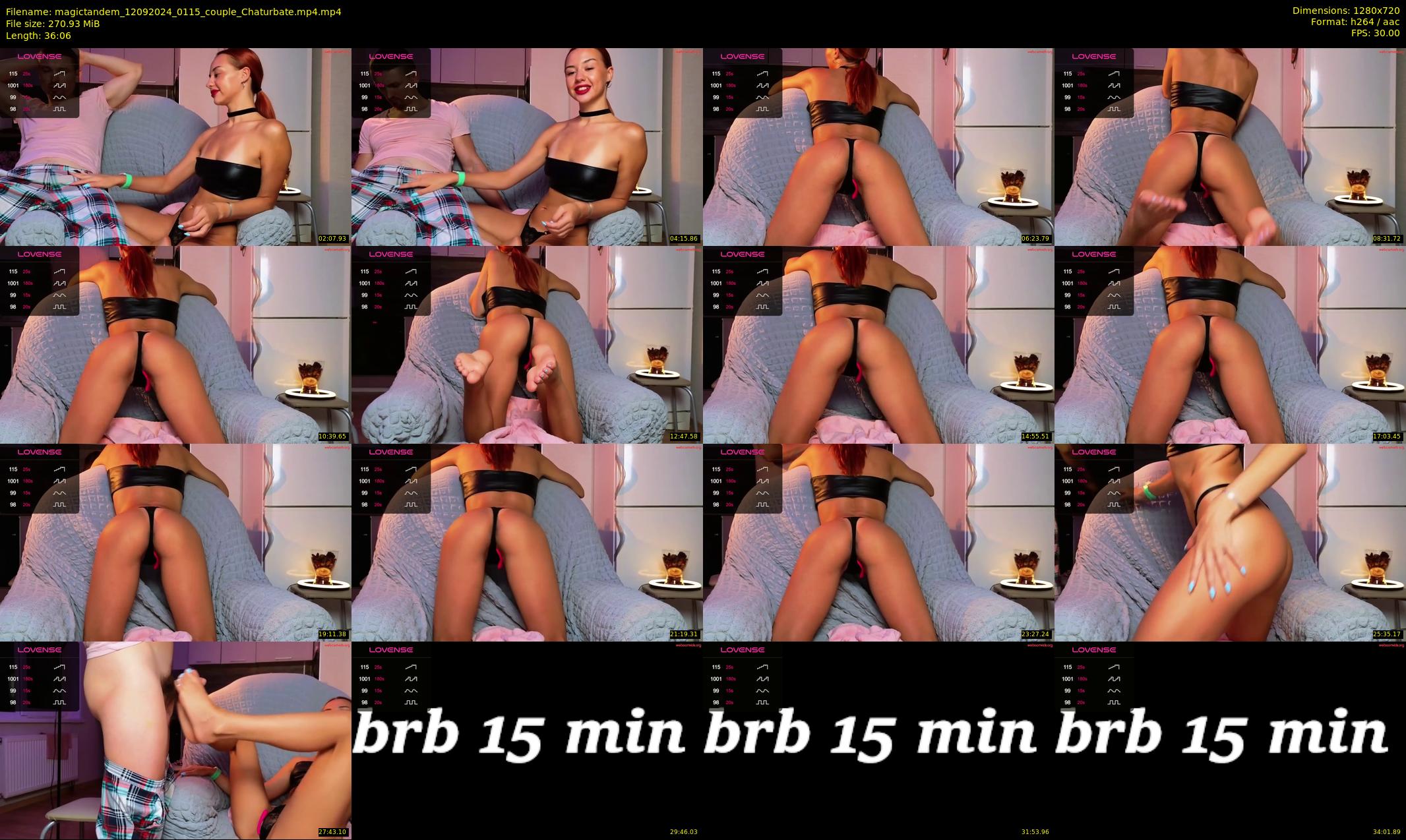 magictandem — 37 minute Chaturbate couple cam show recording, 720p, Sep 12, 2024