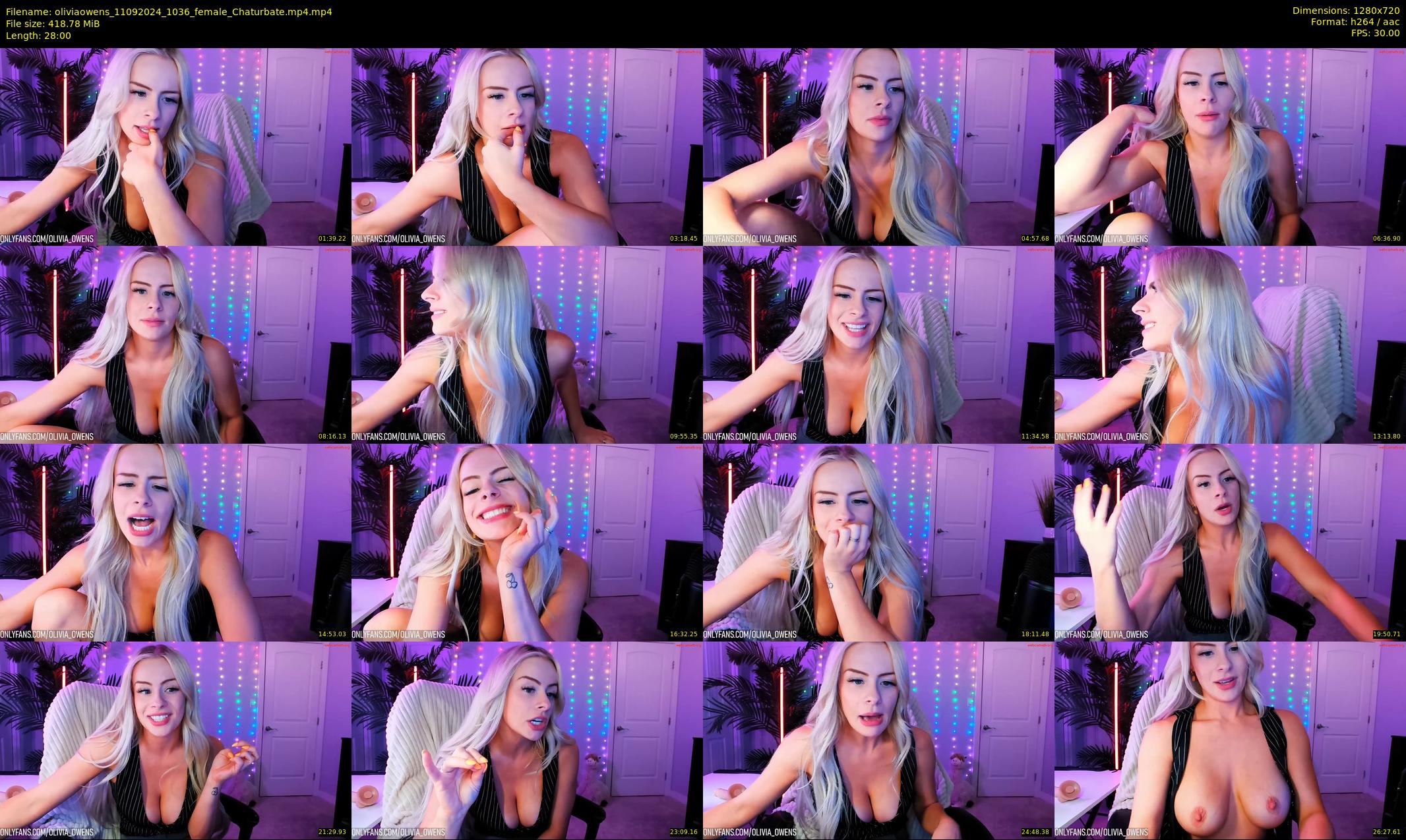oliviaowens — 28 minute Chaturbate female cam show recording, 720p, Sep 11, 2024