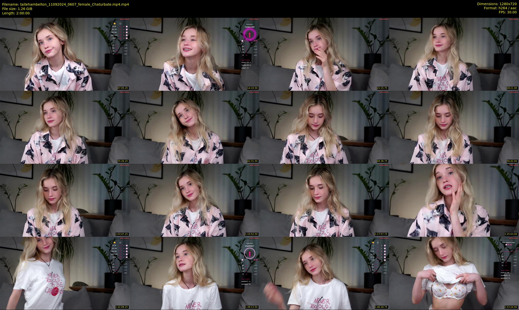 taitehambelton — 120 minute Chaturbate female cam show recording, 720p, Sep 11, 2024