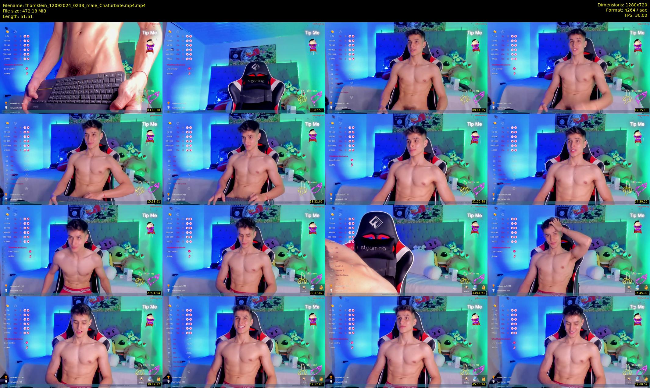 thomklein — 52 minute Chaturbate male cam show recording, 720p, Sep 12, 2024