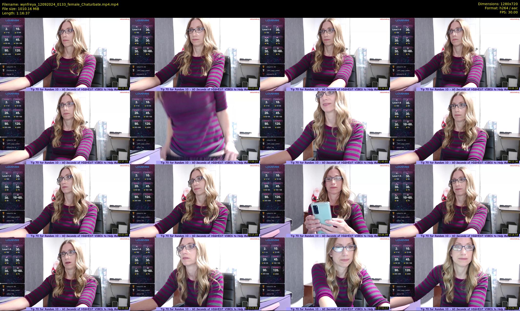 wynfreya — 77 minute Chaturbate female cam show recording, 720p, Sep 12, 2024
