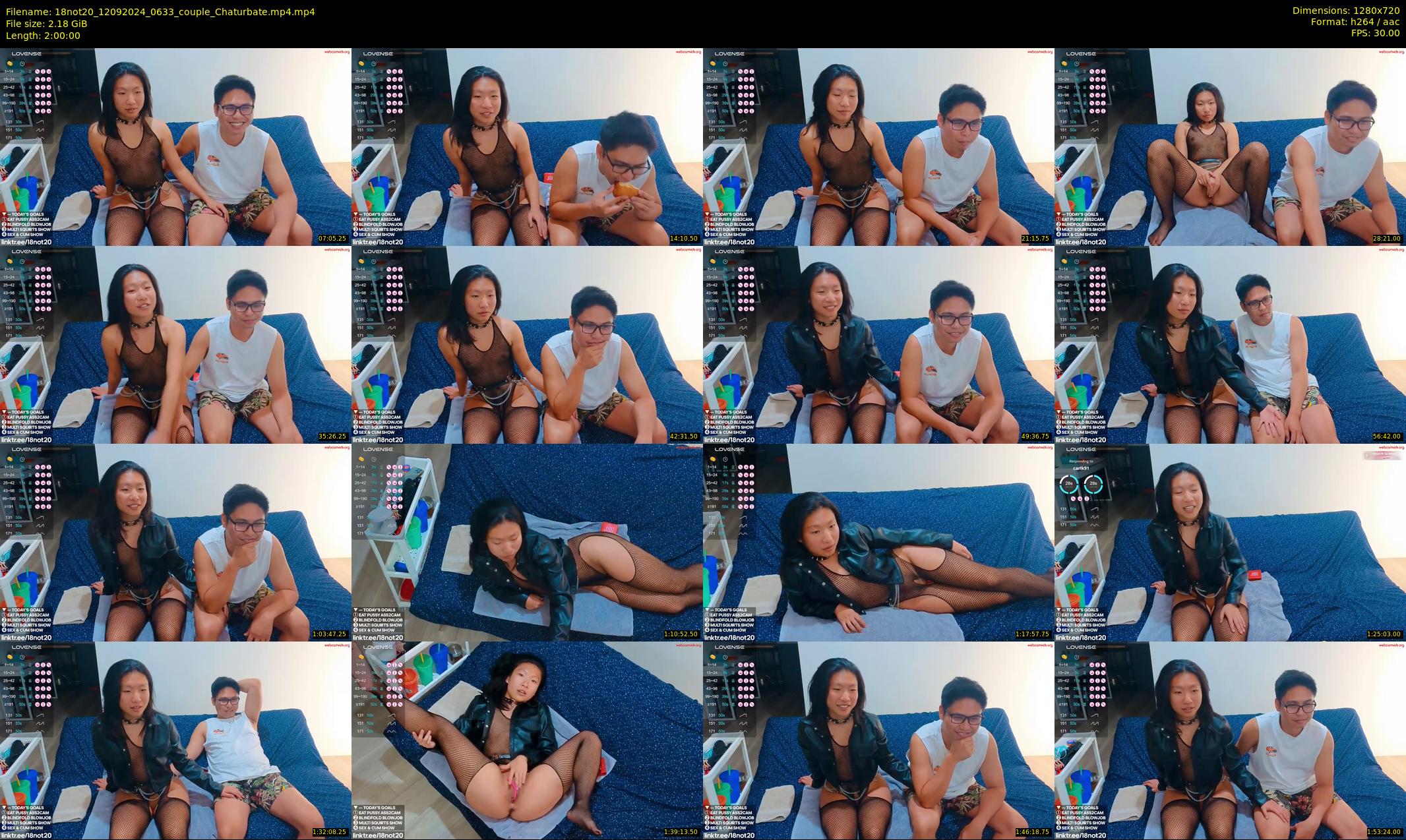 18not20 — 120 minute Chaturbate couple cam show recording, 720p, Sep 12, 2024