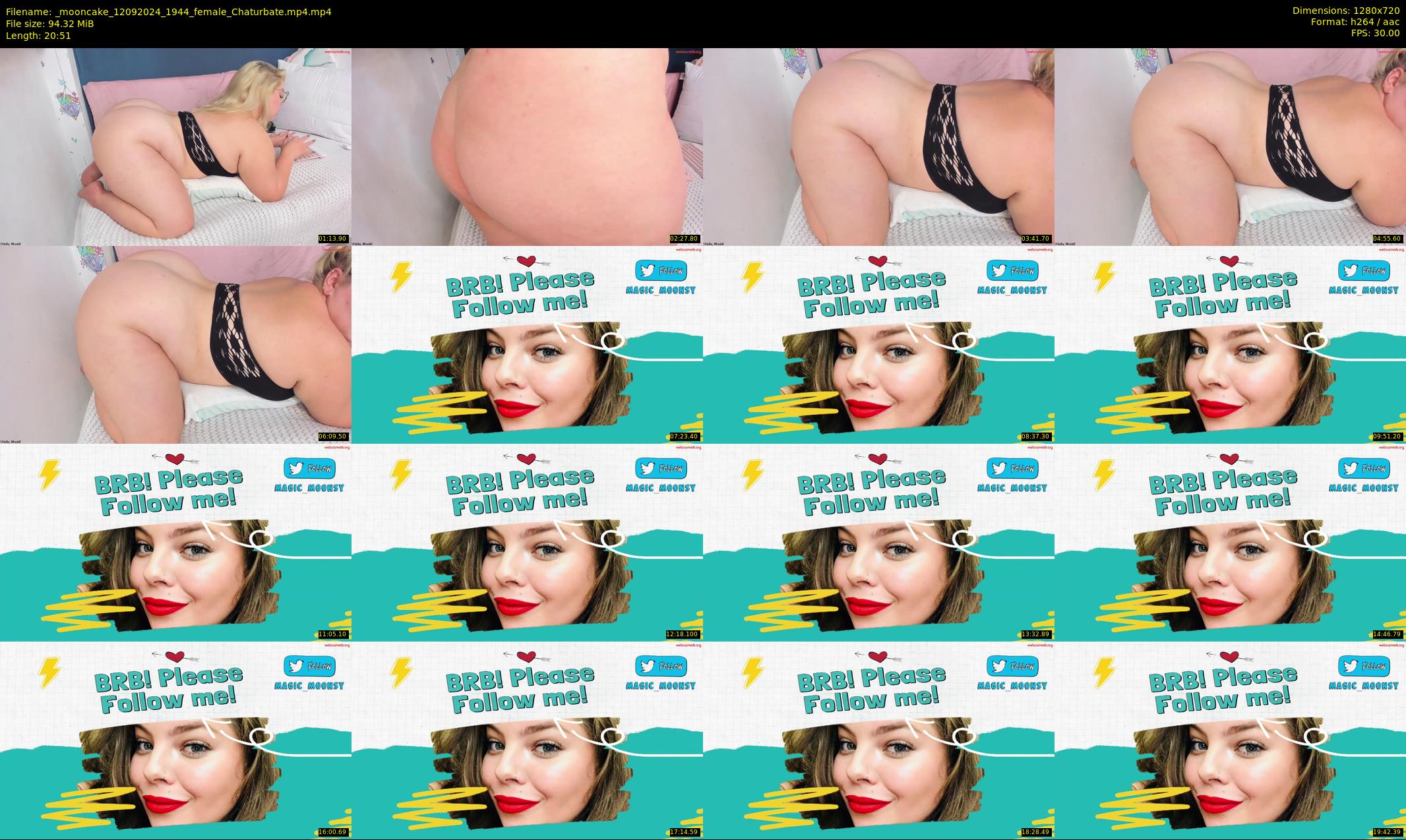 _mooncake — 21 minute Chaturbate female cam show recording, 720p, Sep 12, 2024