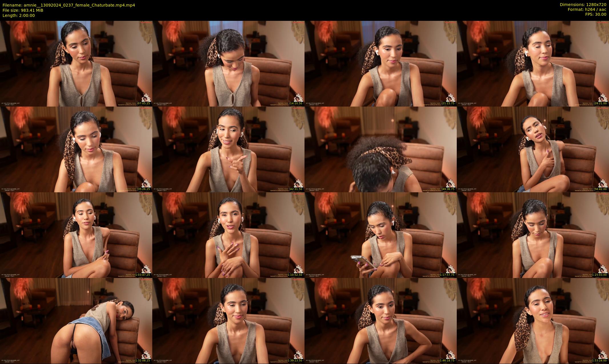 amnie_ — 120 minute Chaturbate female cam show recording, 720p, Sep 13, 2024
