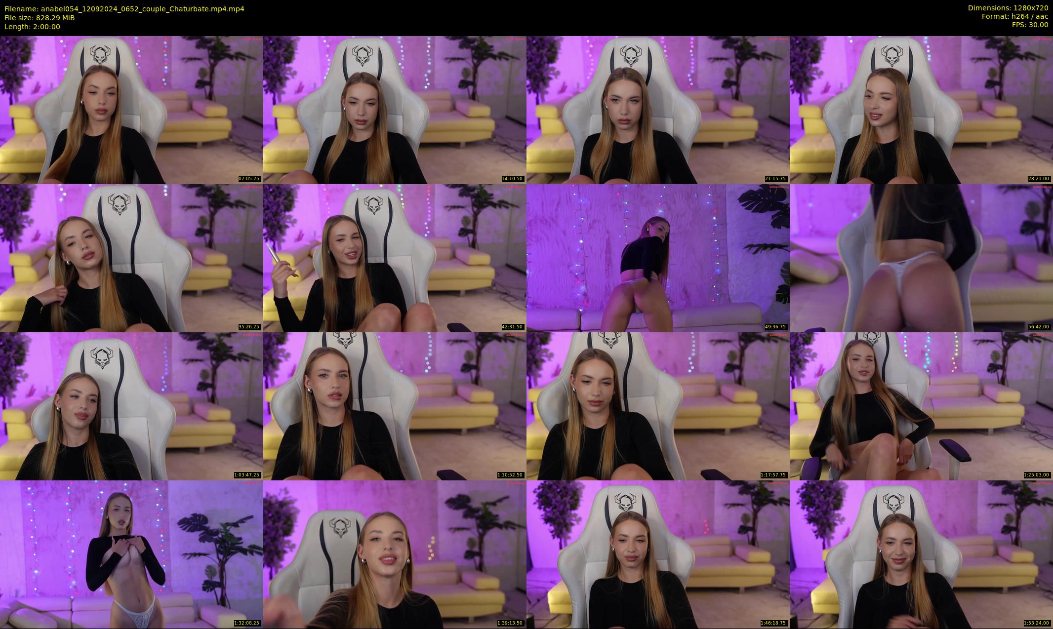 anabel054 — 120 minute Chaturbate female cam show recording, 720p, Sep 12, 2024