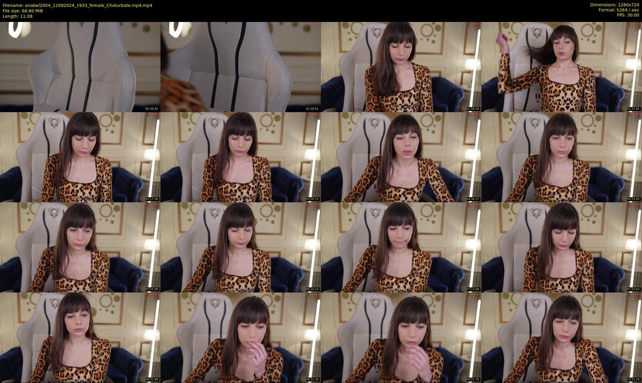 anabel2054 — 12 minute Chaturbate female cam show recording, 720p, Sep 12, 2024