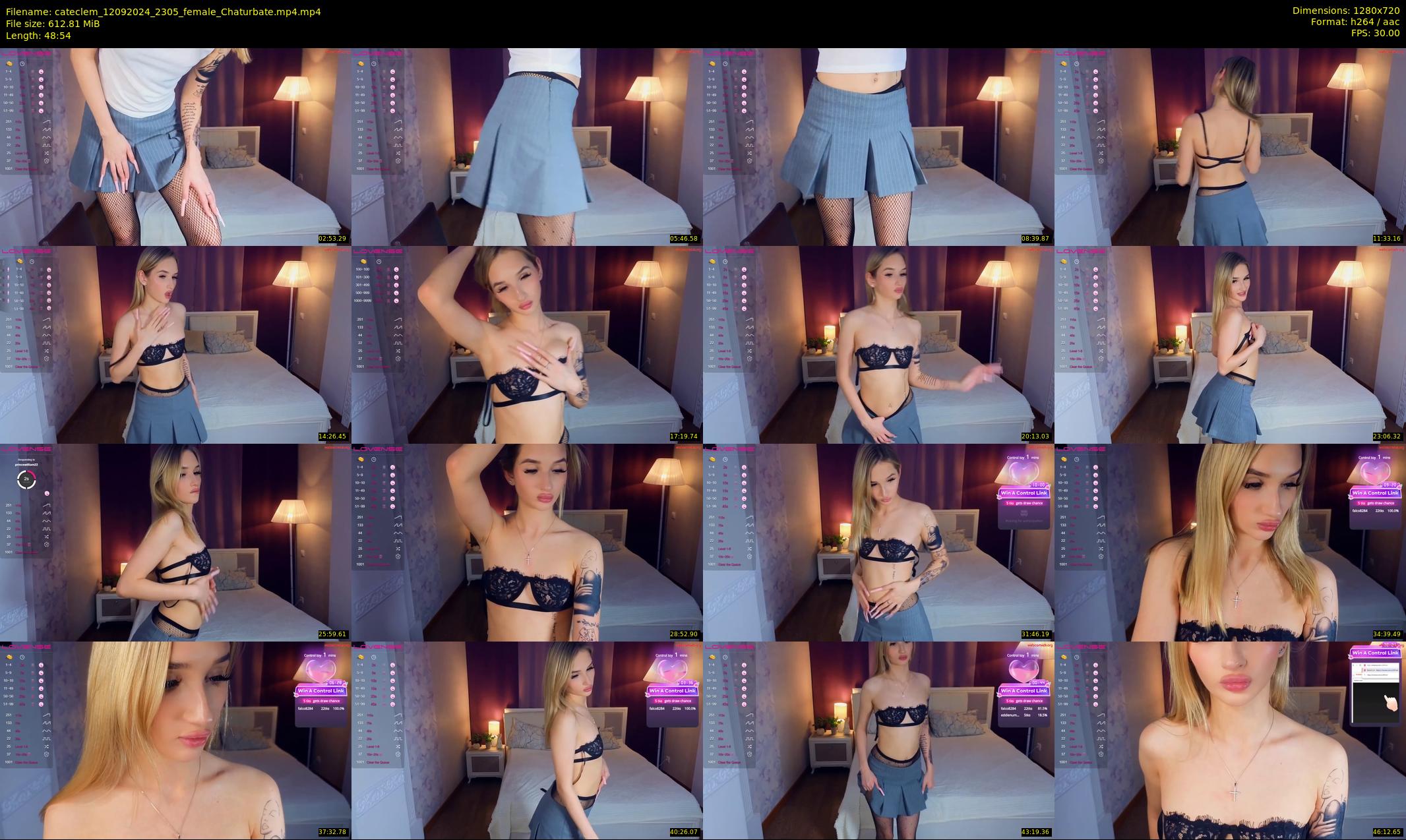 cateclem — 49 minute Chaturbate female cam show recording, 720p, Sep 12, 2024