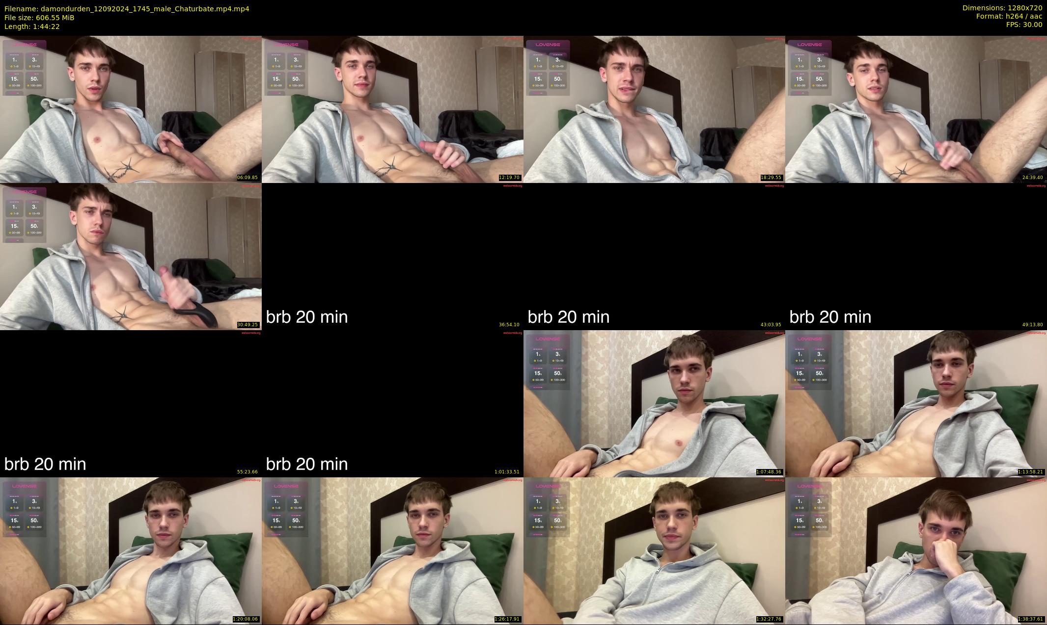 damondurden — 105 minute Chaturbate male cam show recording, 720p, Sep 12, 2024