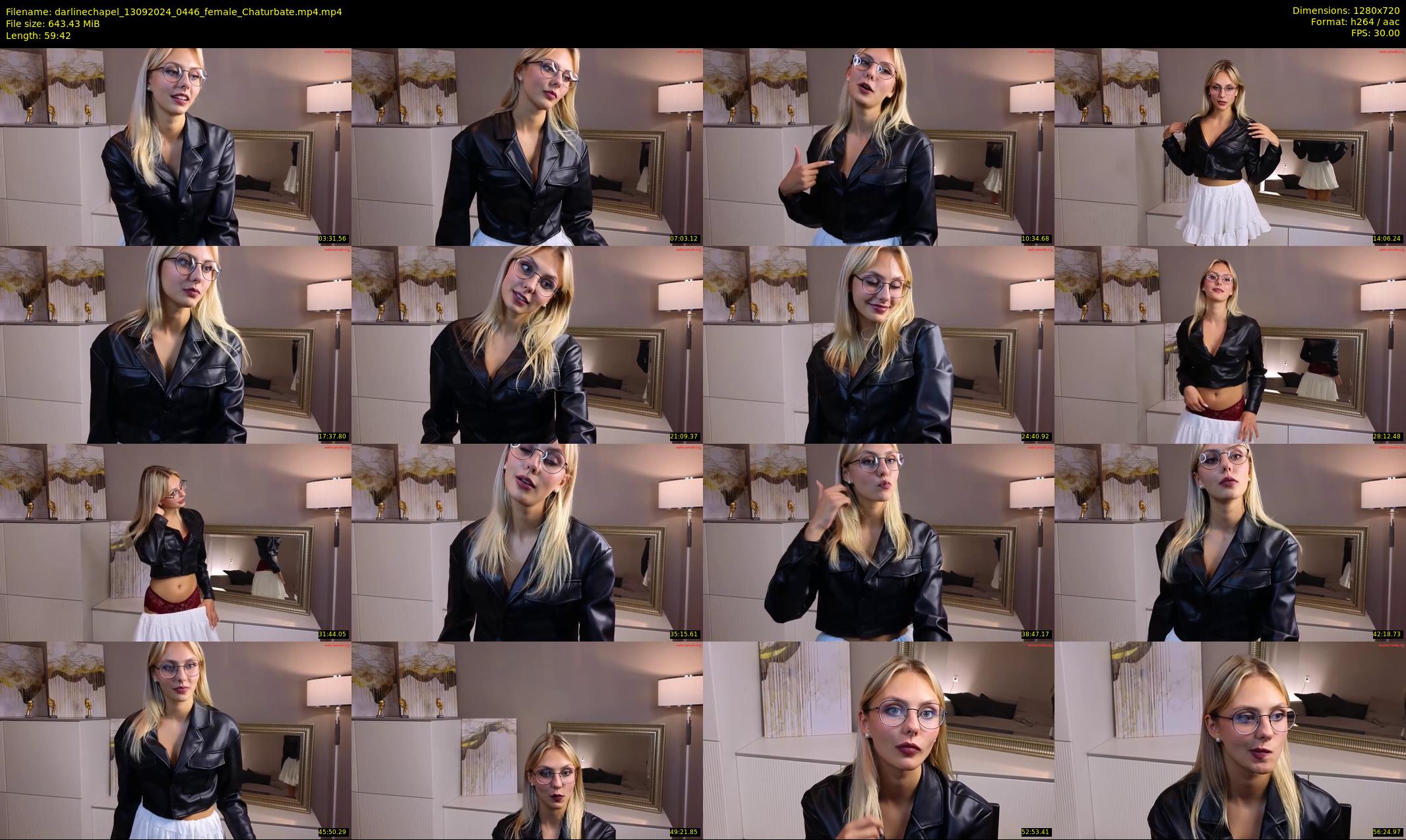 darlinechapel — 60 minute Chaturbate female cam show recording, 720p, Sep 13, 2024