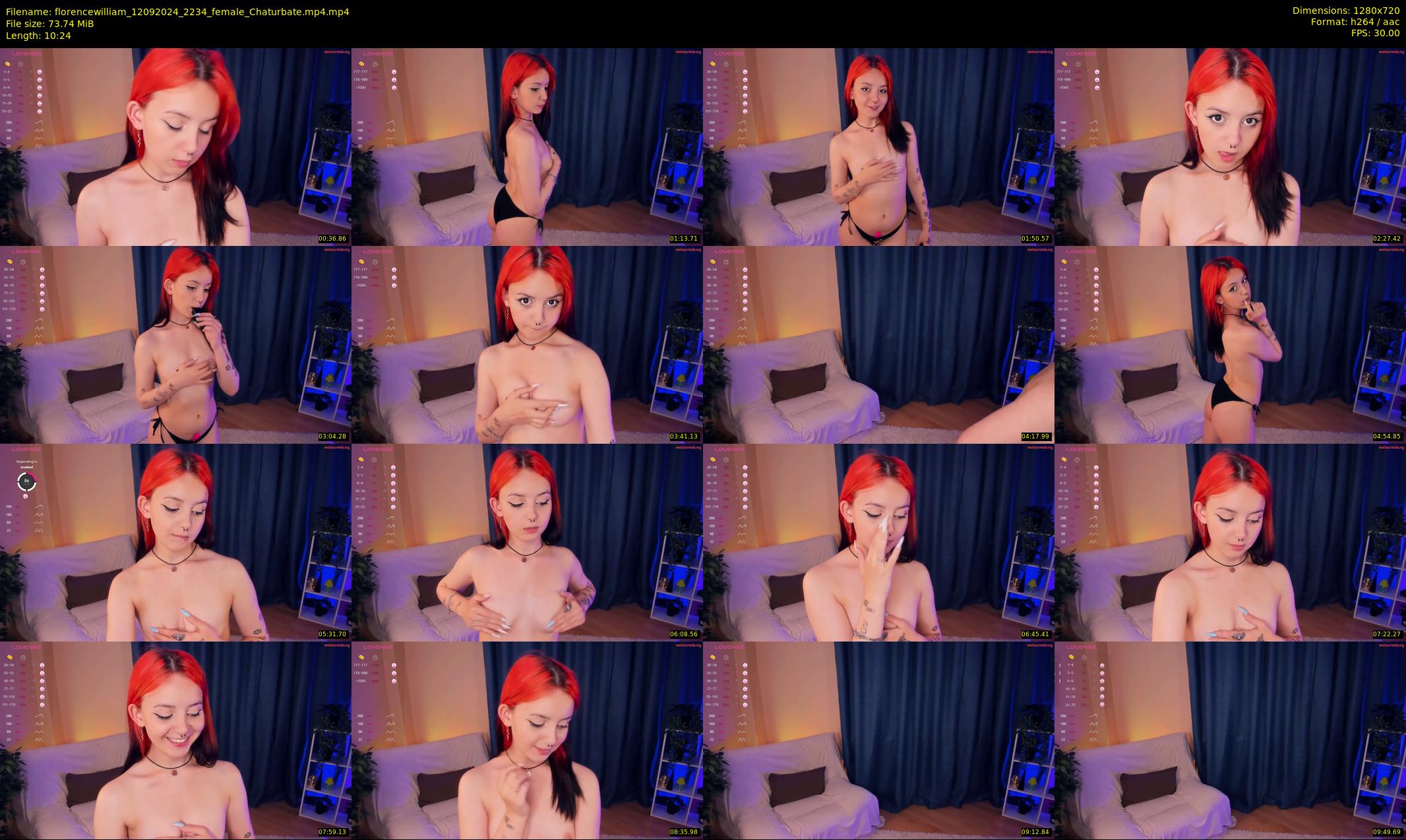 florencewilliam — 11 minute Chaturbate female cam show recording, 720p, Sep 12, 2024