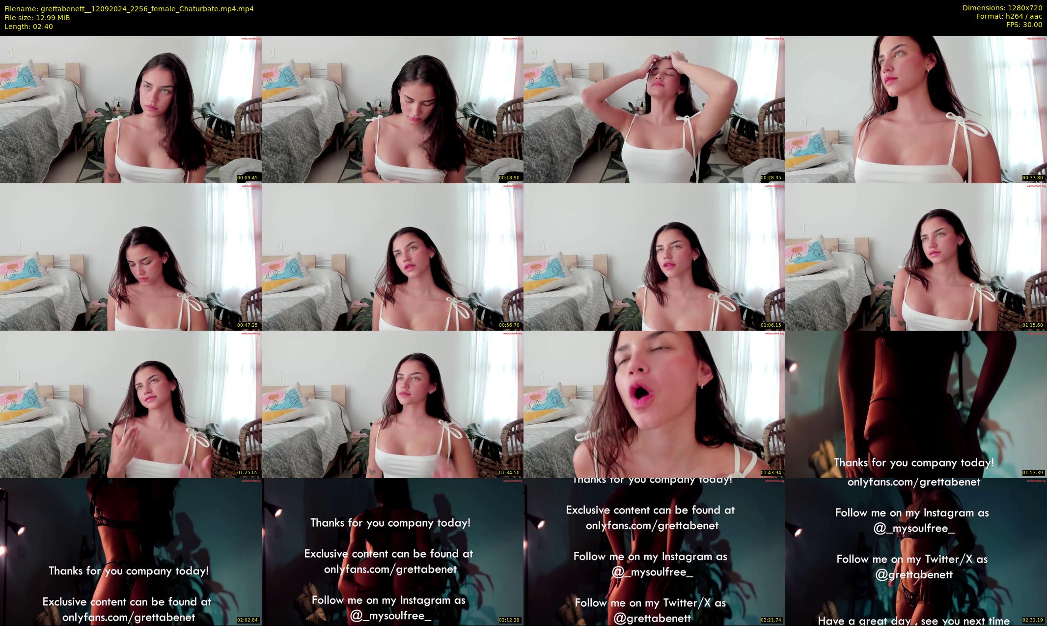 grettabenett_ — 3 minute Chaturbate female cam show recording, 720p, Sep 12, 2024