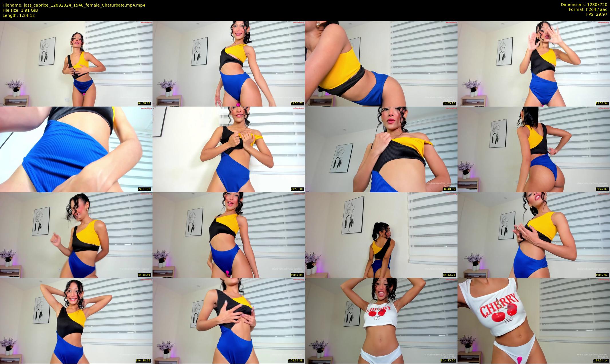 joss_caprice — 85 minute Chaturbate female cam show recording, 720p, Sep 12, 2024