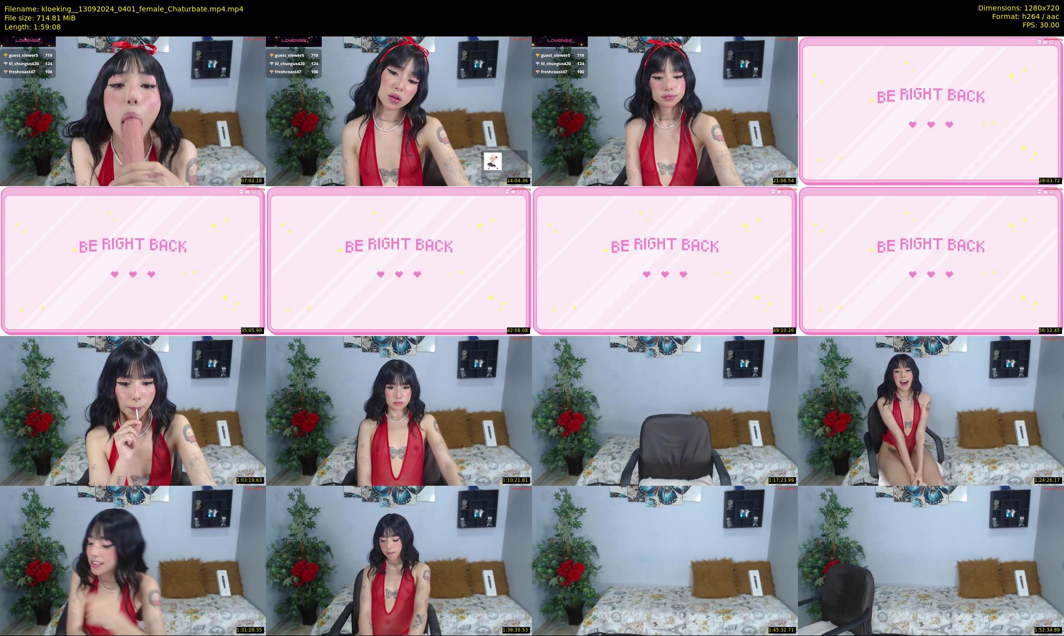 kloeking_ — 120 minute Chaturbate female cam show recording, 720p, Sep 13, 2024