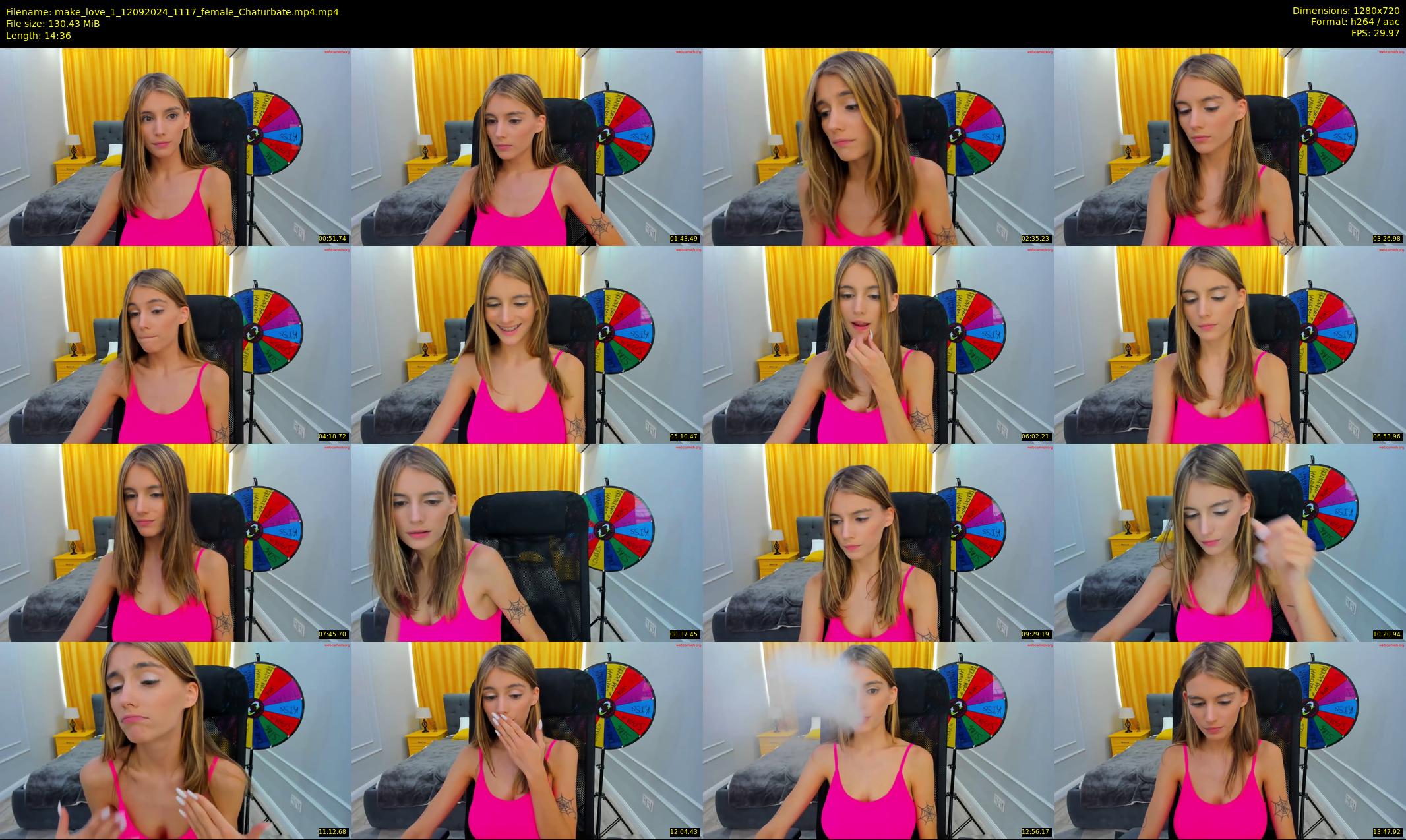 make_love_1 — 15 minute Chaturbate female cam show recording, 720p, Sep 12, 2024