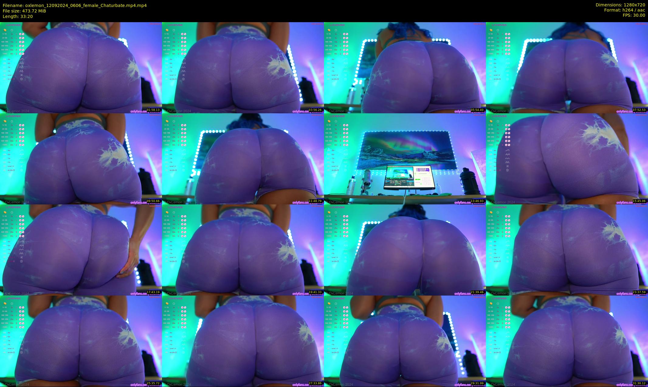 oxlemon — 34 minute Chaturbate female cam show recording, 720p, Sep 12, 2024