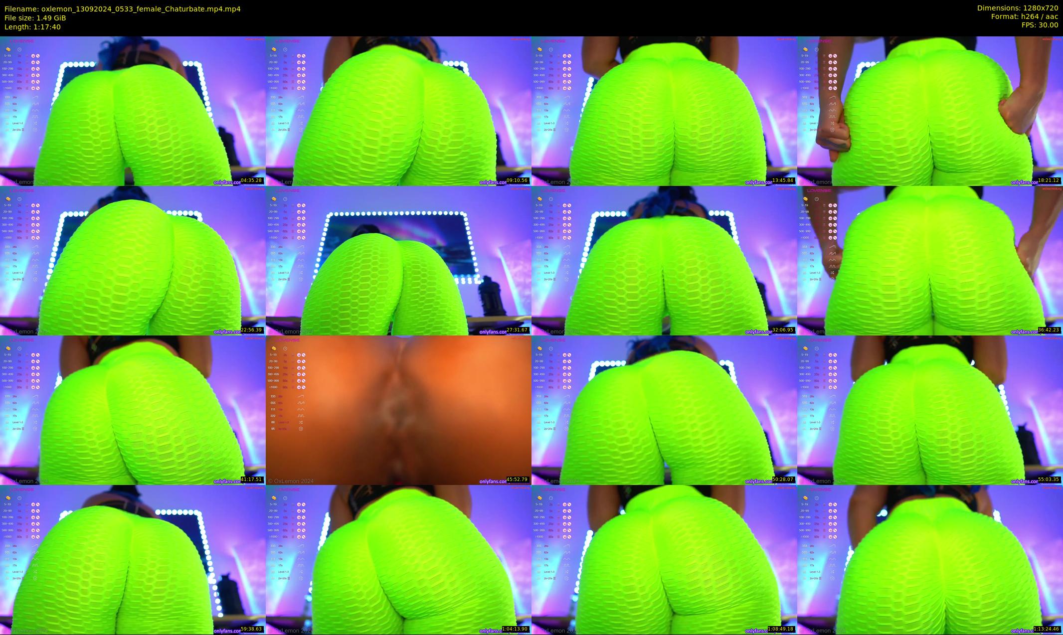 oxlemon — 78 minute Chaturbate female cam show recording, 720p, Sep 13, 2024