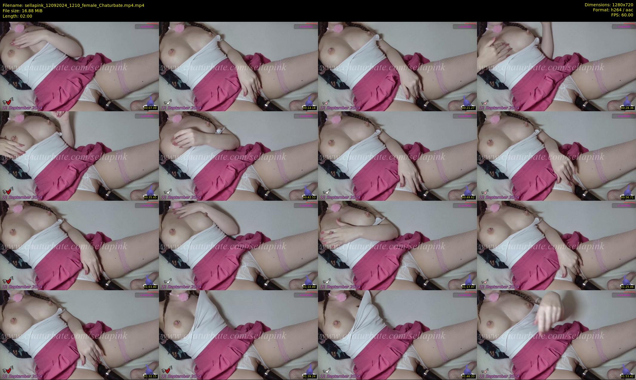 sellapink — 2 minute Chaturbate female cam show recording, 720p, Sep 12, 2024