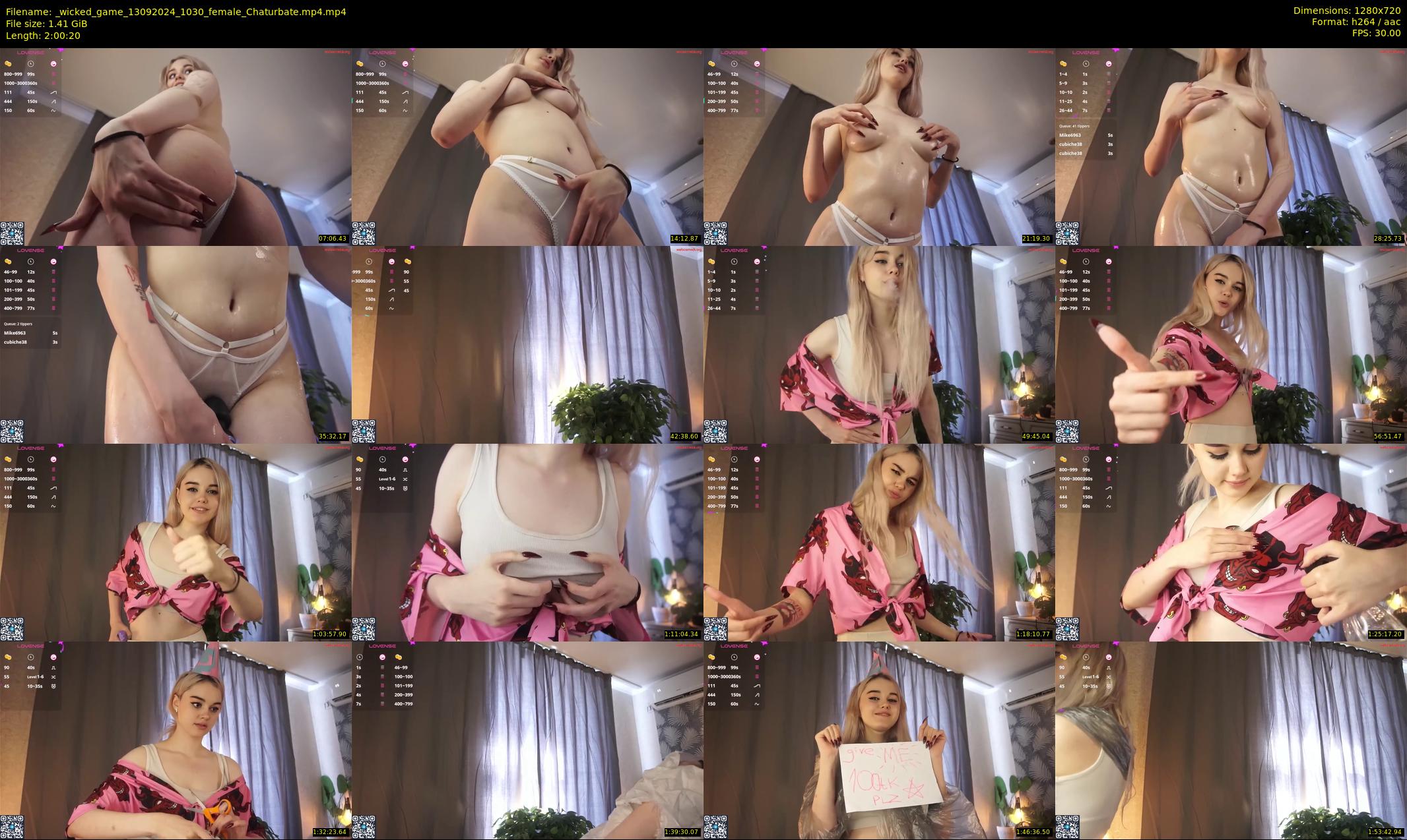 _wicked_game — 121 minute Chaturbate female cam show recording, 720p, Sep 13, 2024