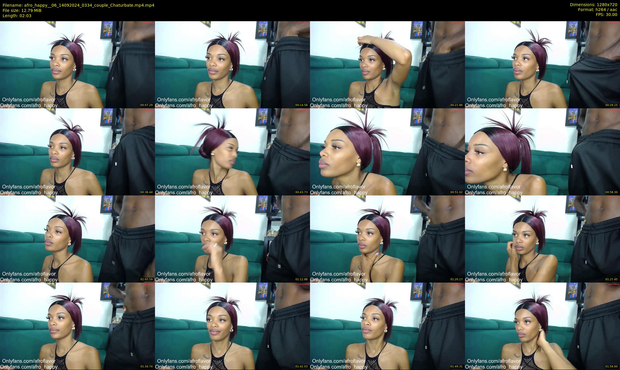 afro_happy__06 — 3 minute Chaturbate couple cam show recording, 720p, Sep 14, 2024