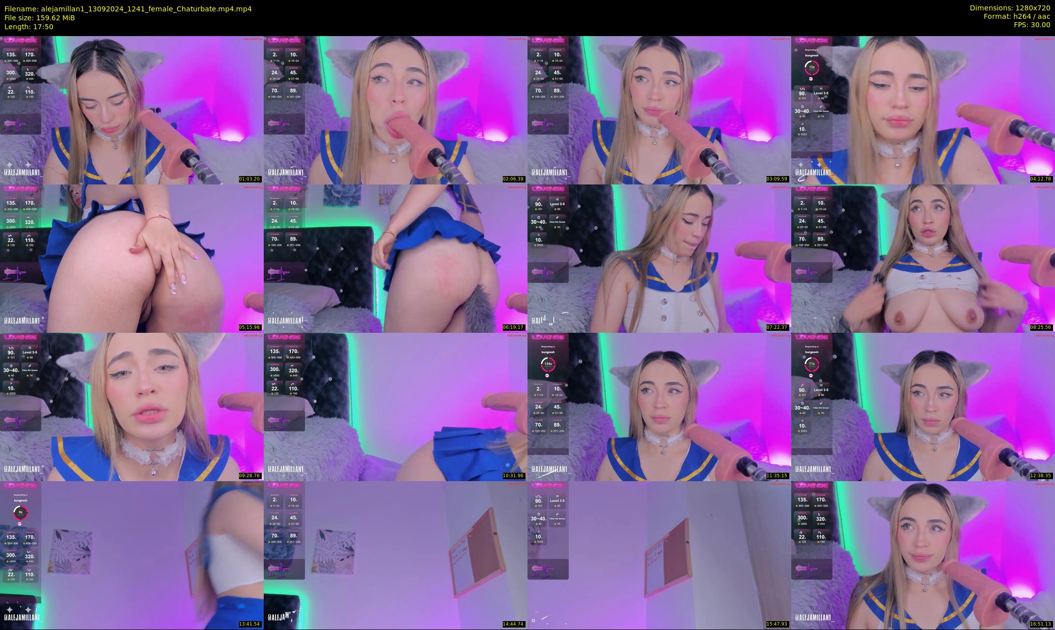 alejamillan1 — 18 minute Chaturbate female cam show recording, 720p, Sep 13, 2024