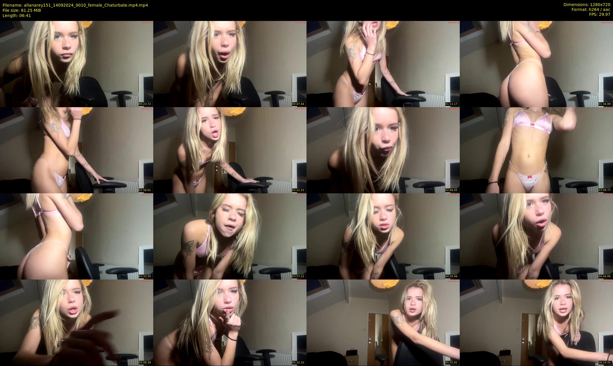 allanarey151 — 7 minute Chaturbate female cam show recording, 720p, Sep 14, 2024