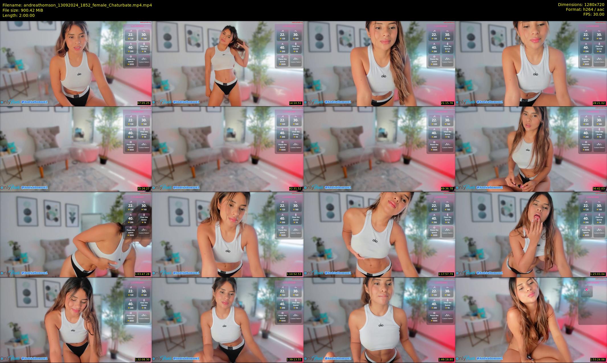 andreathomson — 120 minute Chaturbate female cam show recording, 720p, Sep 13, 2024