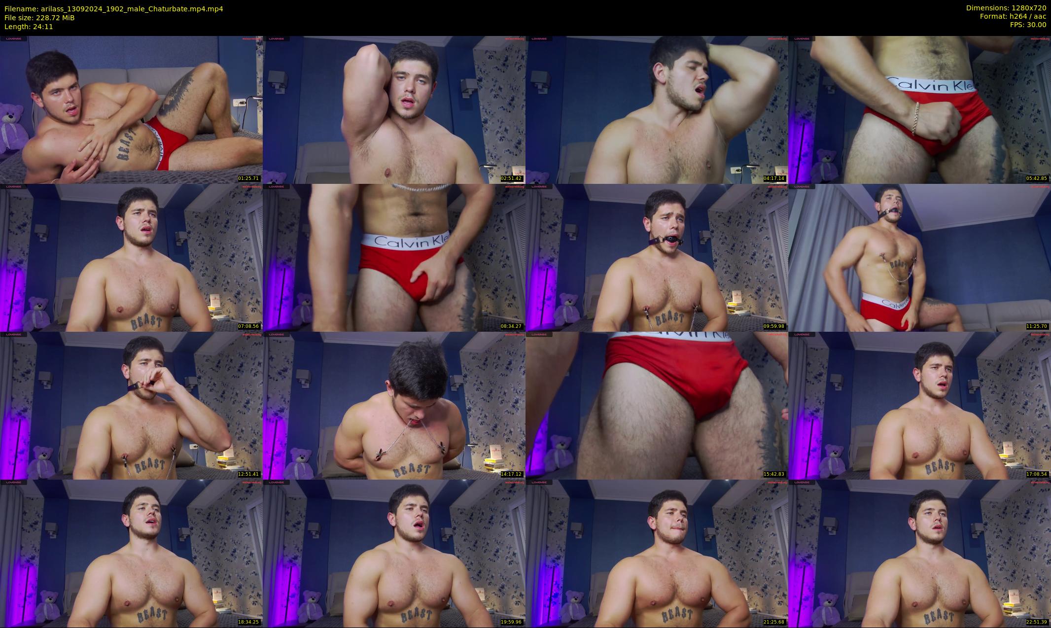 arilass — 25 minute Chaturbate male cam show recording, 720p, Sep 13, 2024