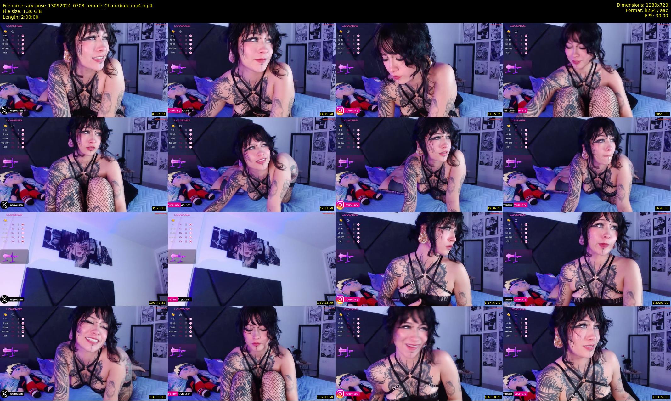 aryrouse — 120 minute Chaturbate female cam show recording, 720p, Sep 13, 2024