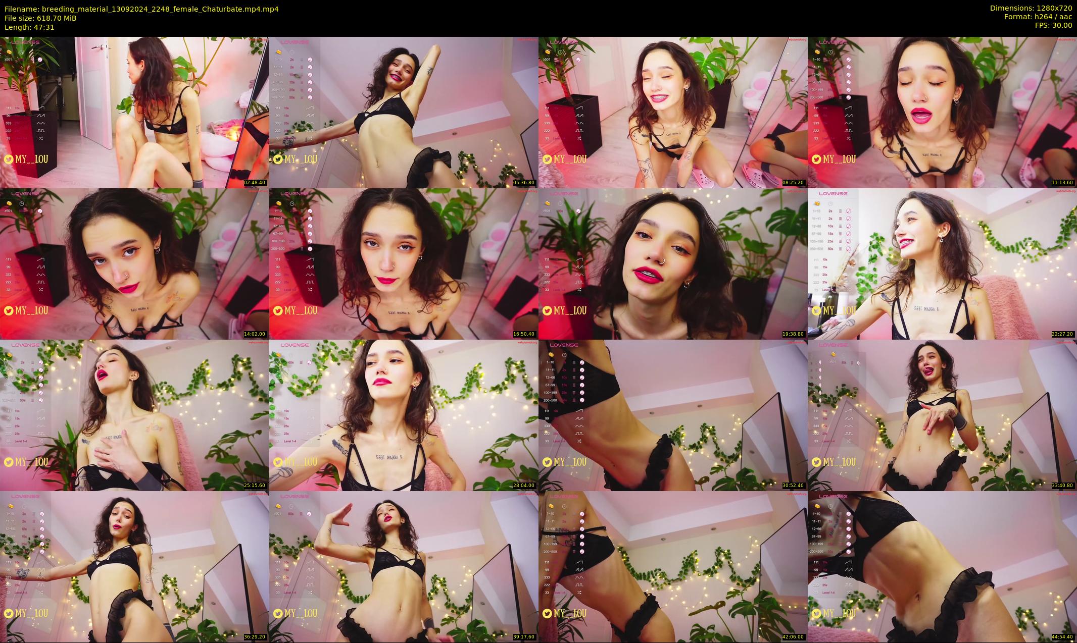 breeding_material — 48 minute Chaturbate female cam show recording, 720p, Sep 13, 2024