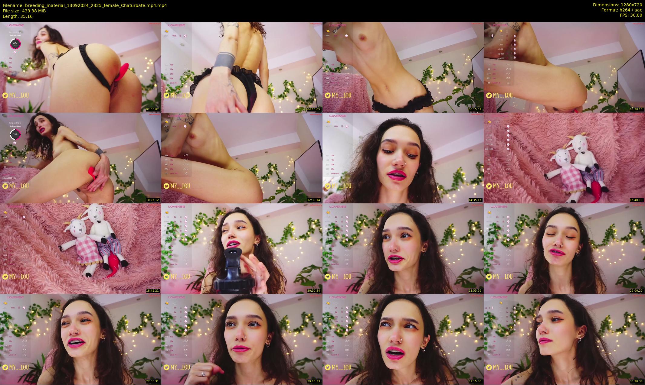 breeding_material — 36 minute Chaturbate female cam show recording, 720p, Sep 13, 2024