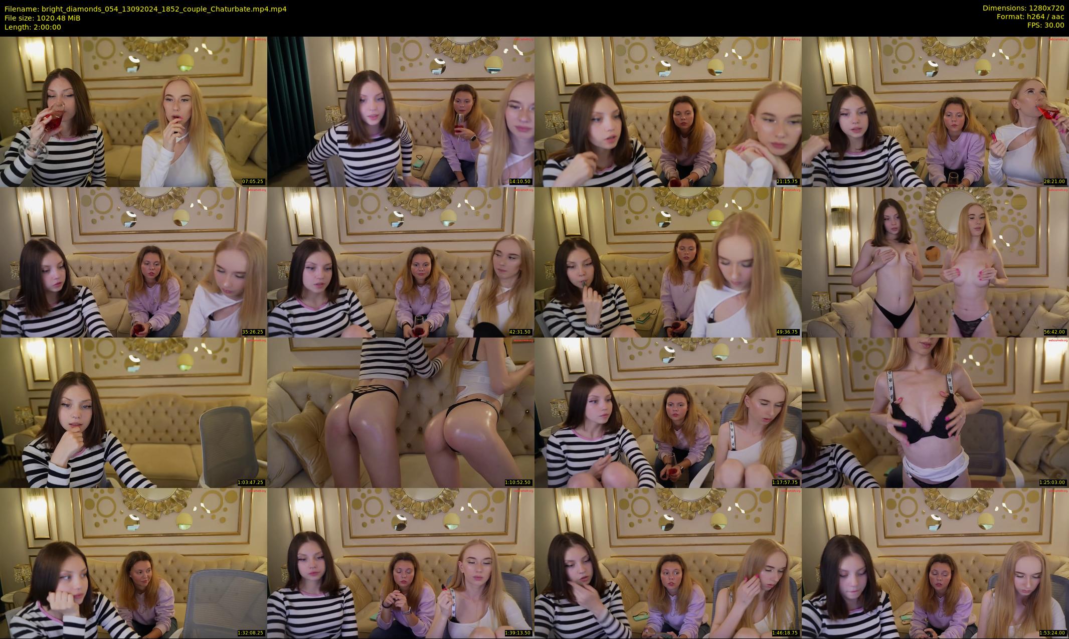 bright_diamonds_054 — 120 minute Chaturbate couple cam show recording, 720p, Sep 13, 2024